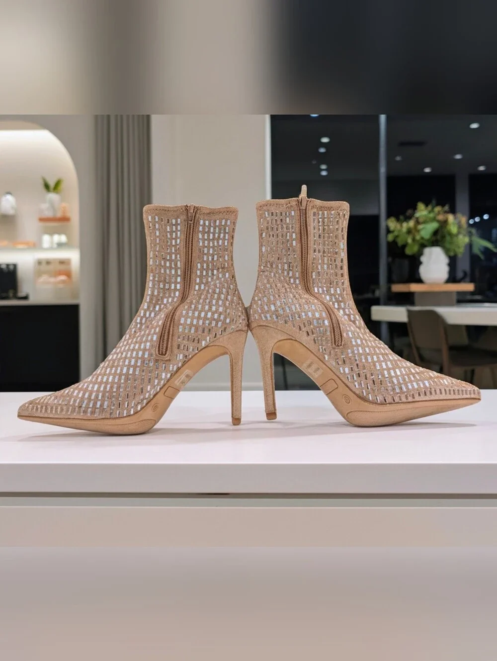 Charles by Charles David Afterhours Rhinestone Mesh Booties